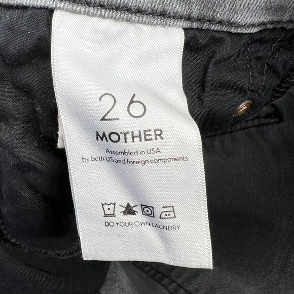 Mother Looker Ankle Fray Last Chance Saloon Gray Skinny Jeans Women's 26 - Picture 9 of 16